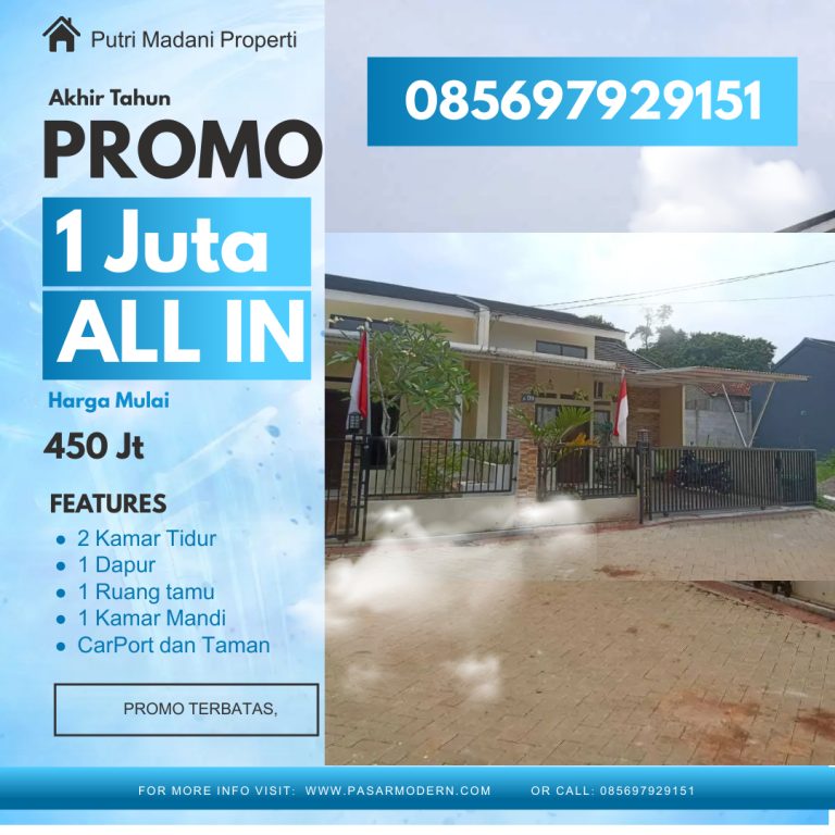 Hunian Modern di Parung Bogor Hanya 1 Juta