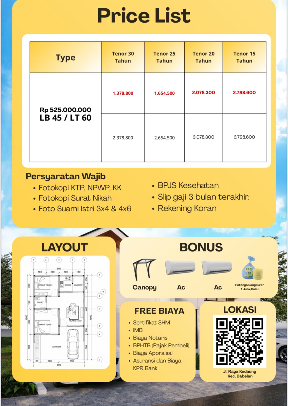 Kingstar Residence 1 Rumah Murah di Tarumajaya Bekasi Utara